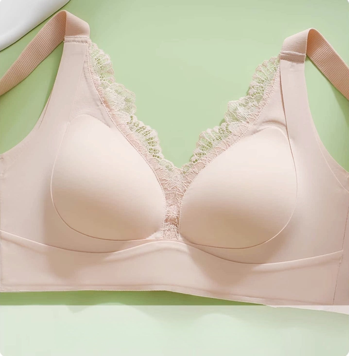Deep V Lace Shaping Bra (No Panties)