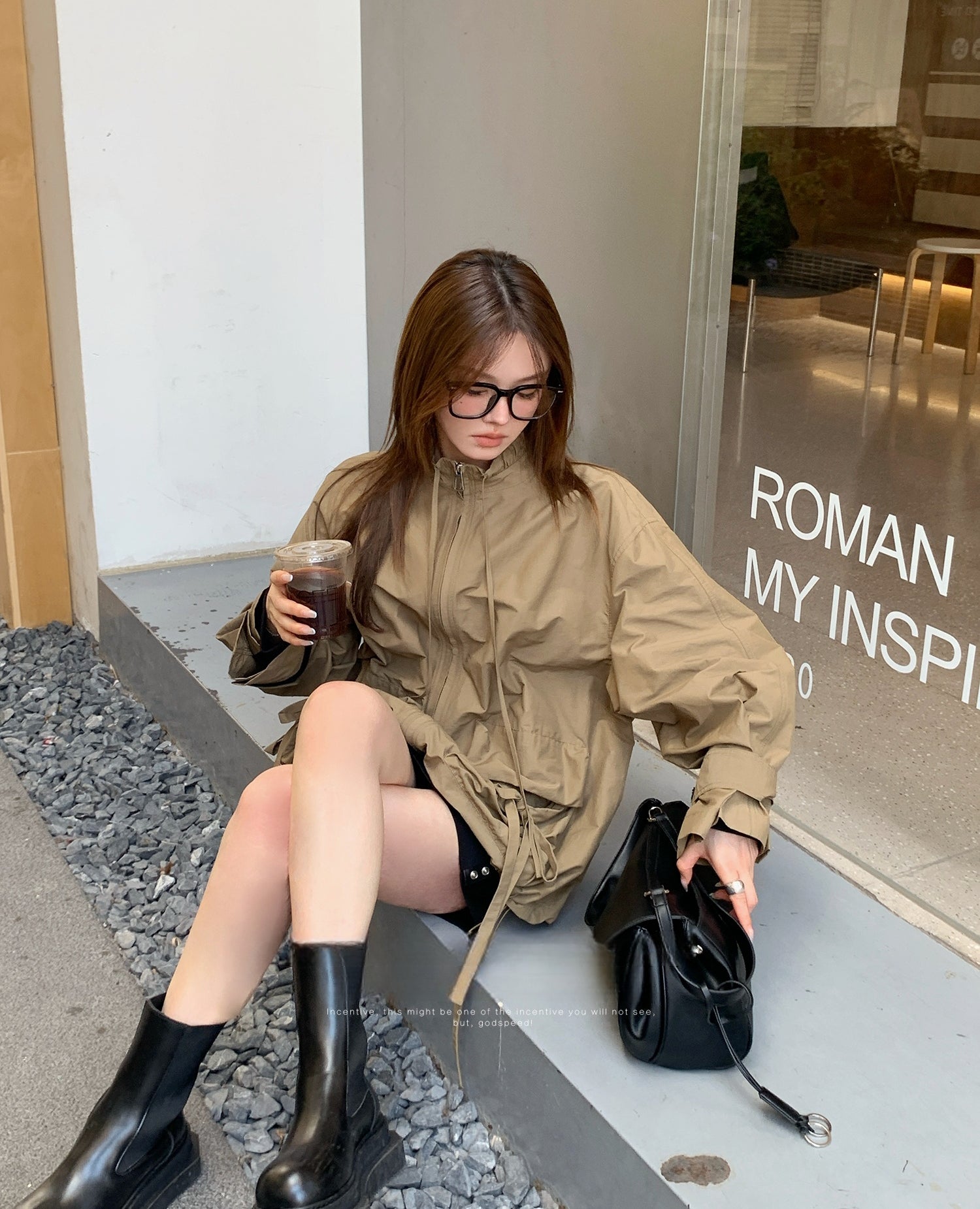 Casual Utility-Style Jacket with Straps