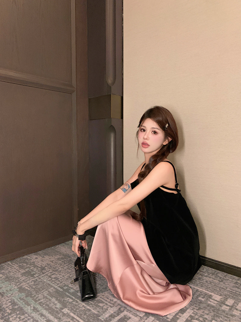 Must-Have Tie-Strap Camisole + Acetate Satin Mermaid Skirt