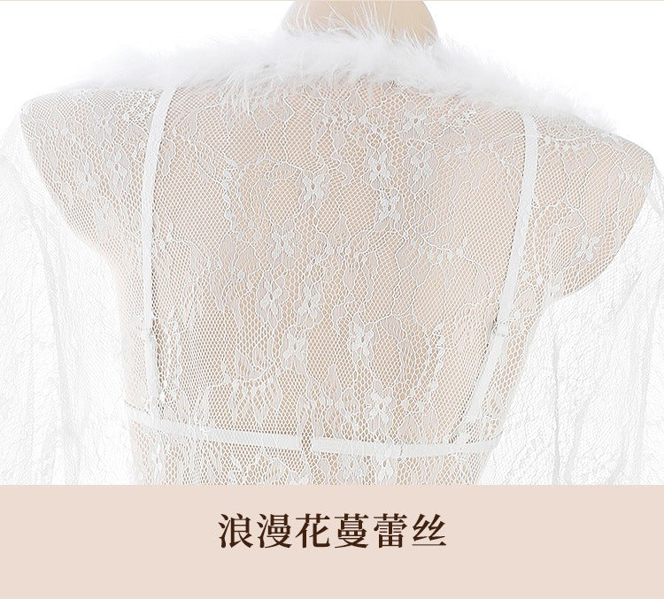 Sexy Bikini + Water-Soluble Lace Robe