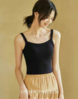 Vintage Square Neck Built-in Cup Camisole