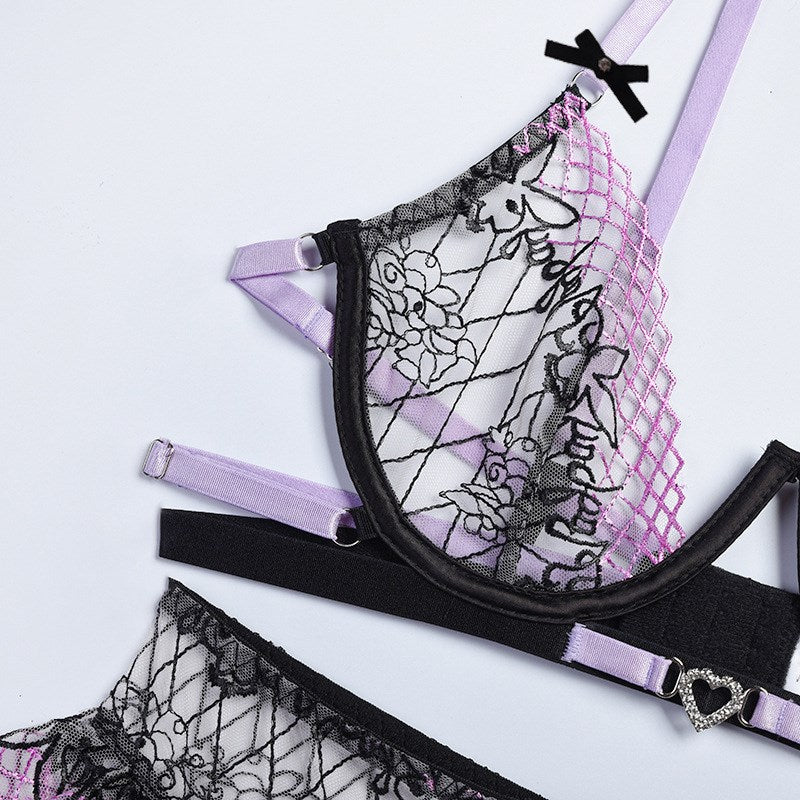 French-Style INS Lace Mesh See-Through Ultra-Thin Lingerie