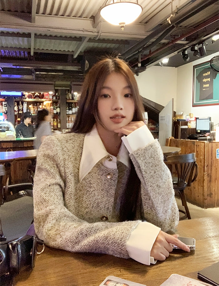 Wool Tweed Chic Short Jacket