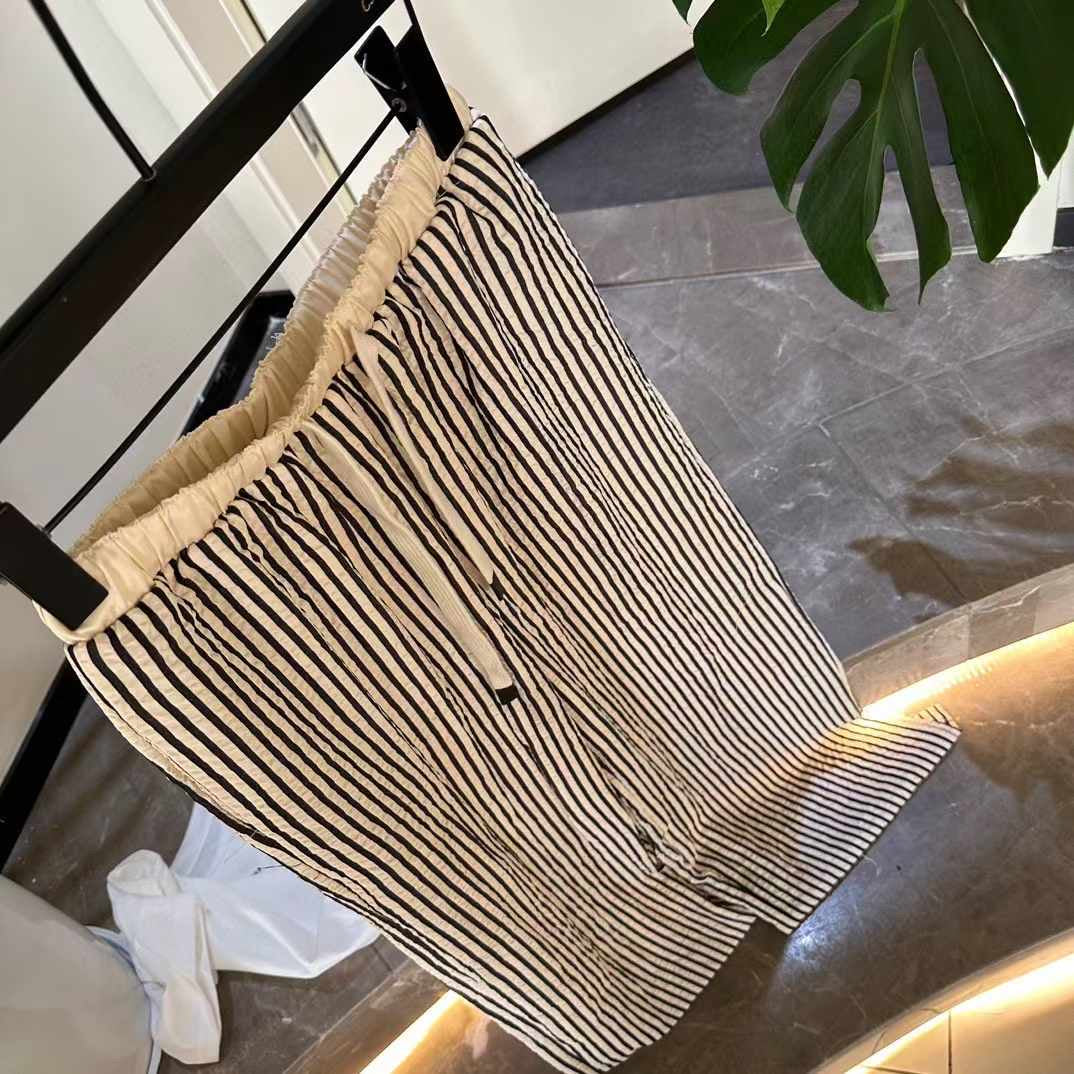 MM6 Striped Wide-Leg Floor-Length Pants