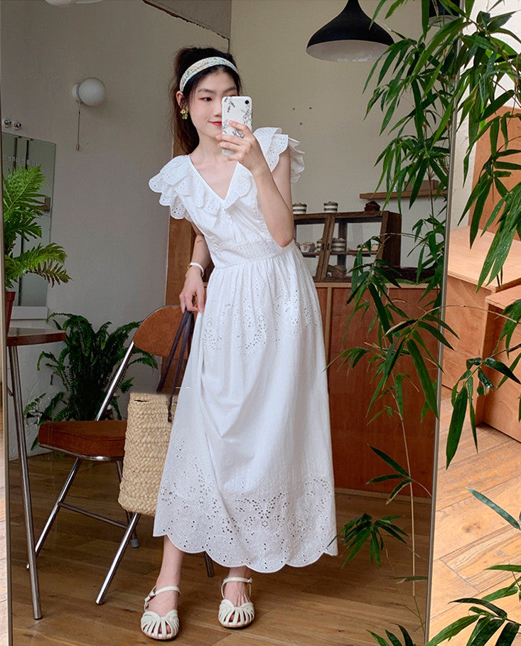 French Dress With Flying Sleeves
