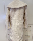Wool-Blend Eco Faux Fur Mid-Length Coat