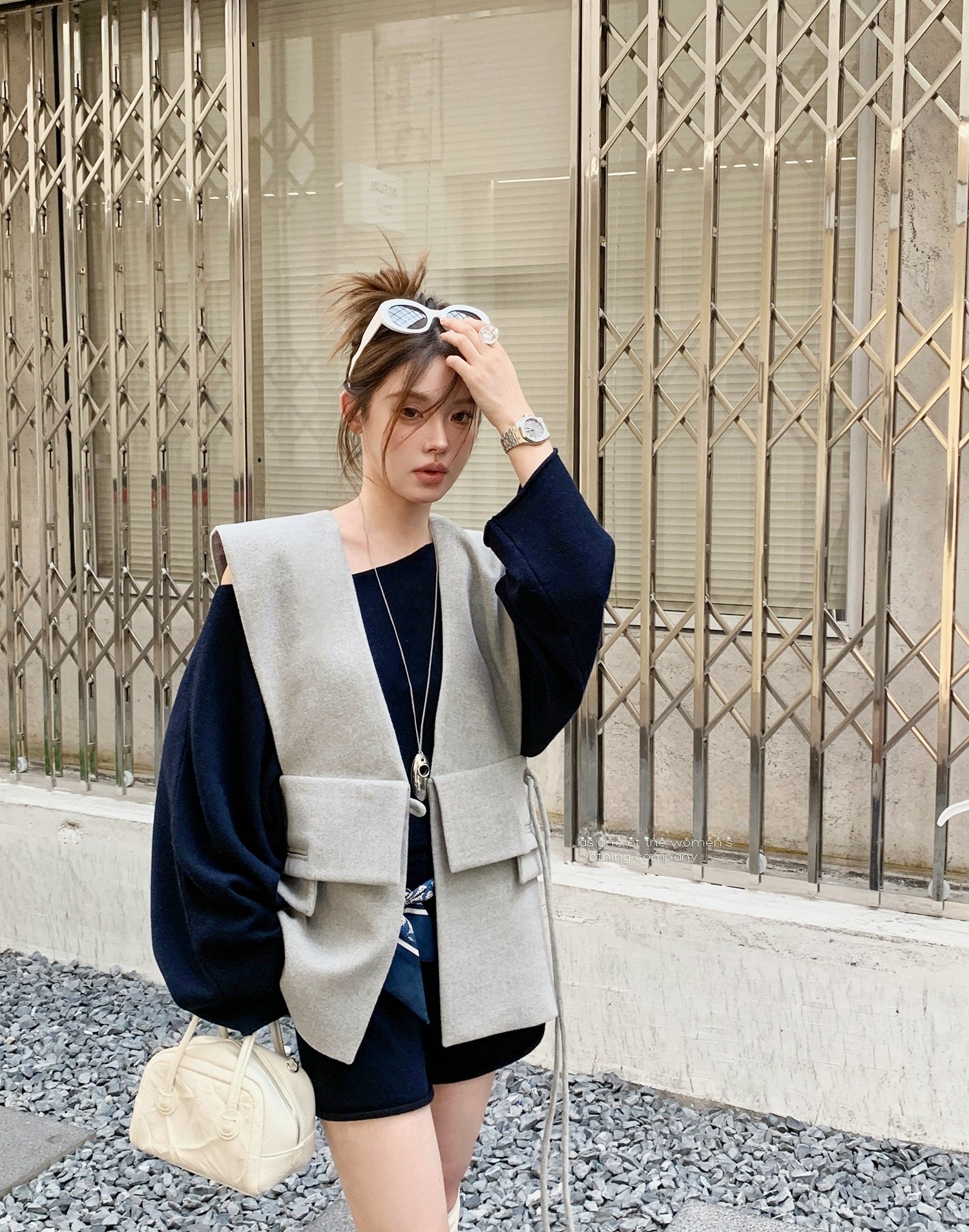 Relaxed Navy Blue Two-Piece Set &amp;nbsp;