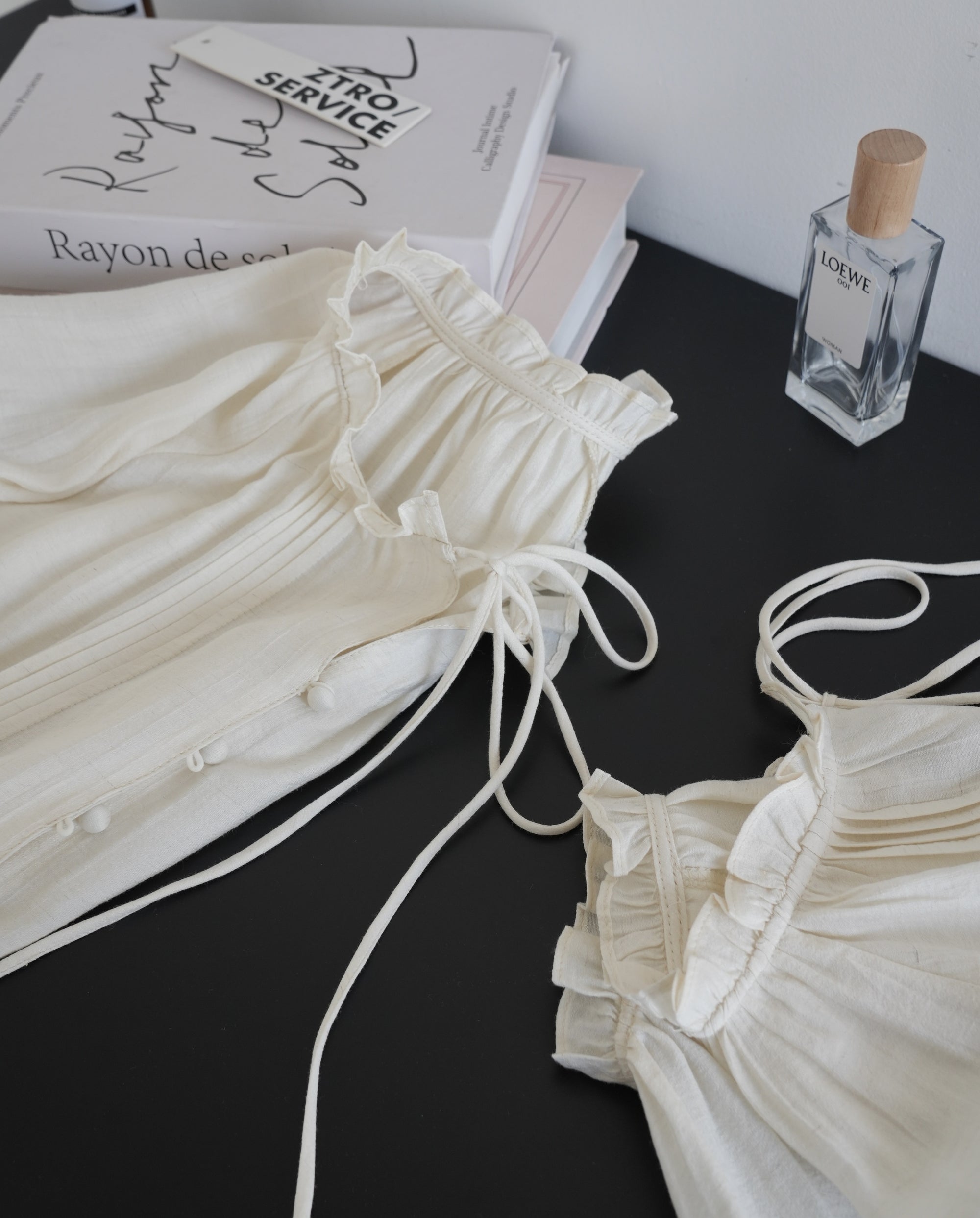 Elegant French-Style Cotton-Linen Shirt with Inner Camisole