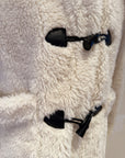 Wool-Blend Eco Faux Fur Mid-Length Coat