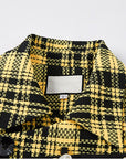 Yellow Plaid Blazer Jacket