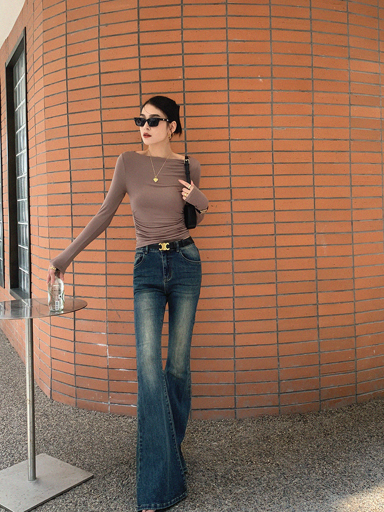 New Slim-Fit Knit Top for Slender Figure