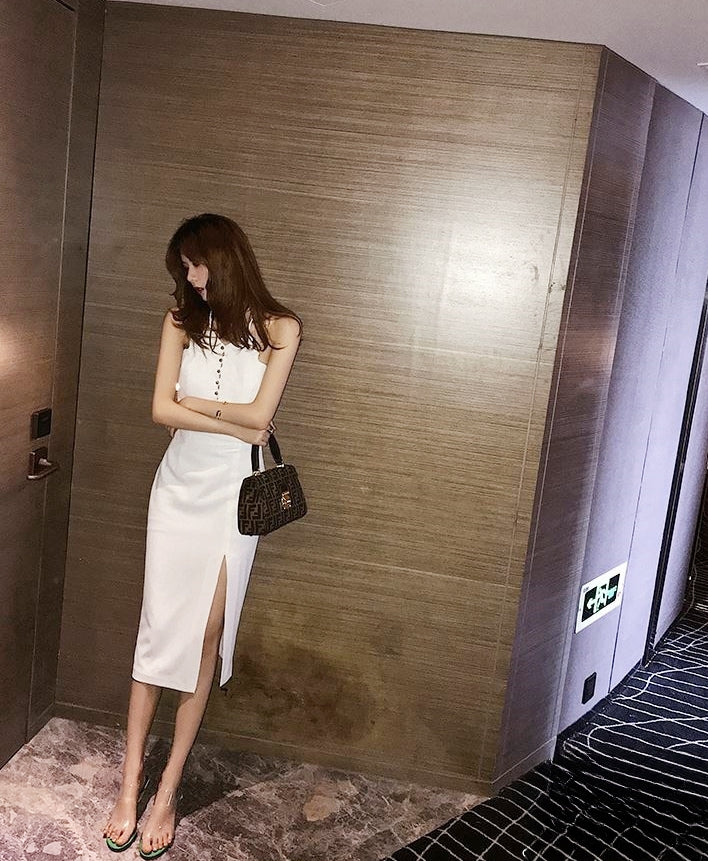 Elegant White High-End Custom Dress