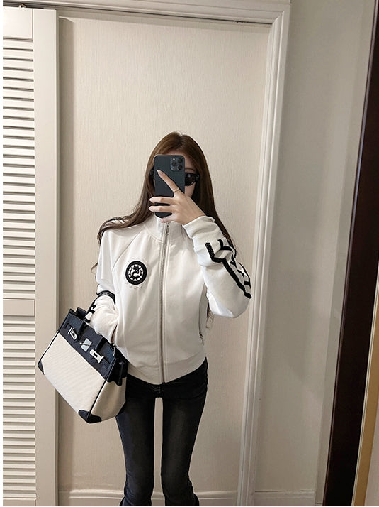 Sweet &amp;amp; Cool Cropped Sweatshirt Jacket