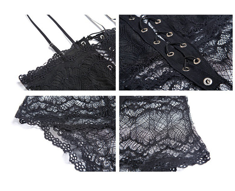 Sexy Lace One-Piece Underwear (Free Net Stockings)