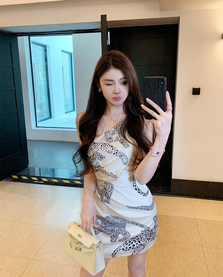 Satin Leopard Print Top