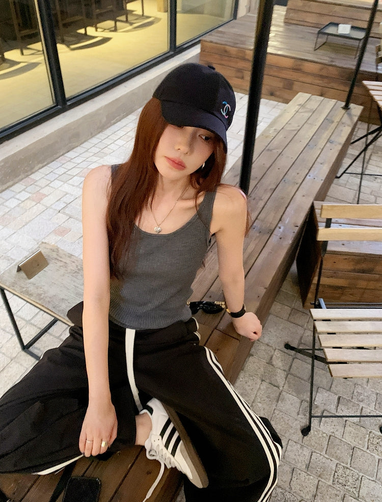 American-Style Striped Eco Cotton Drawstring Lounge Pants