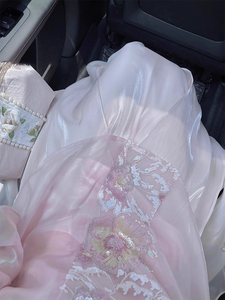 New Chinese-Style Elegant Embroidered Pearl Shine Set