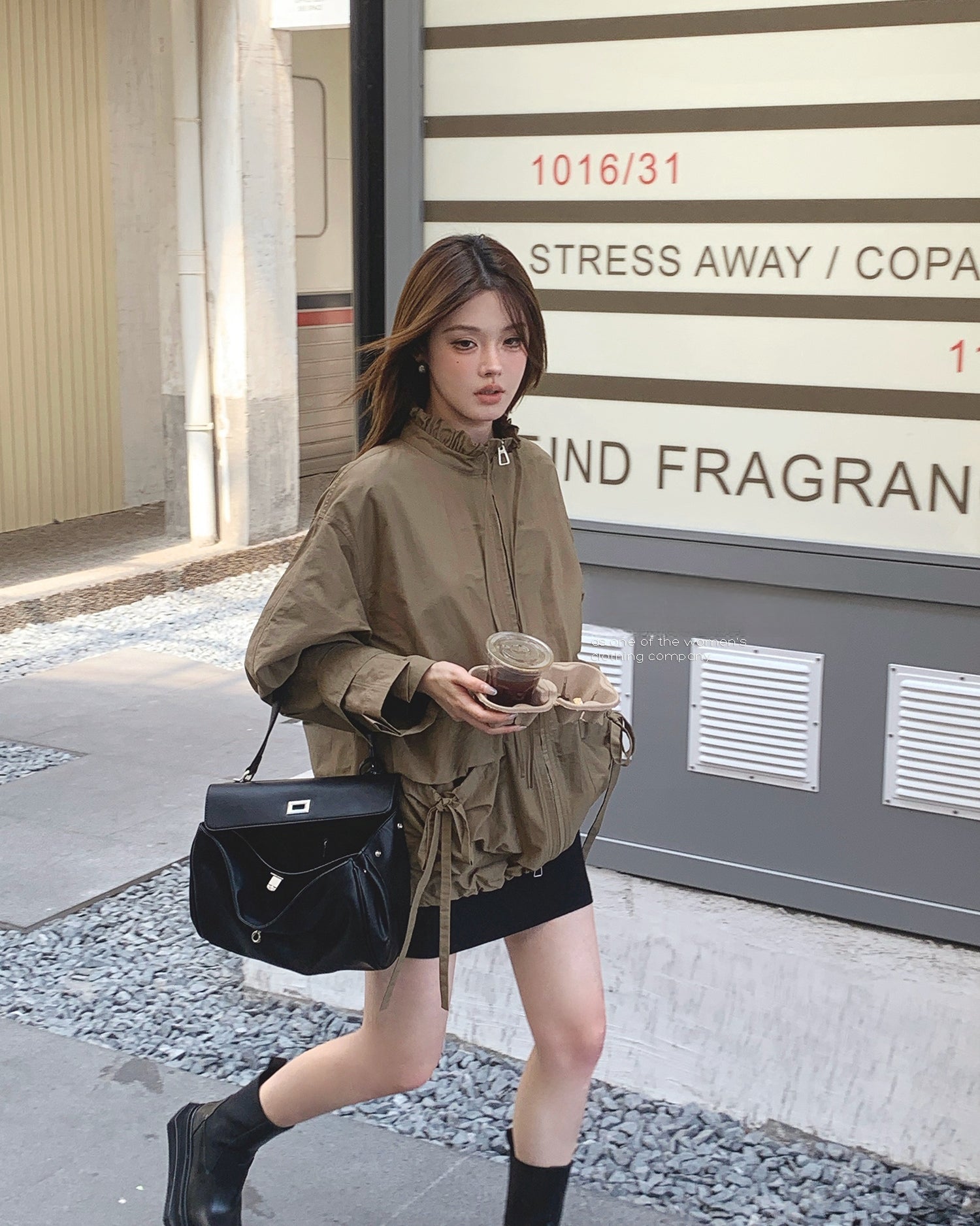 Casual Utility-Style Jacket with Straps
