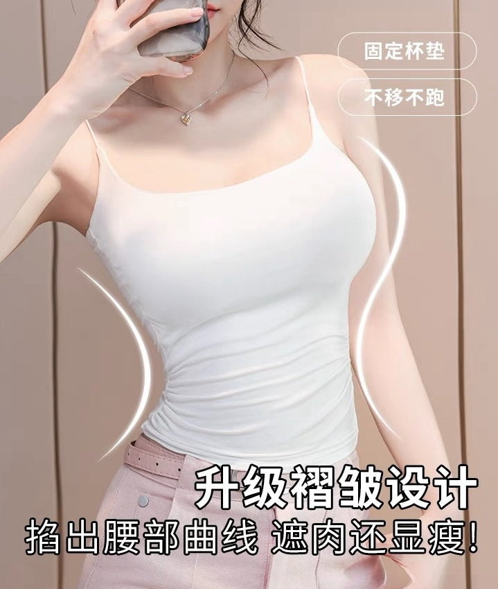 Slimming Graphic Tank Top with Side Support