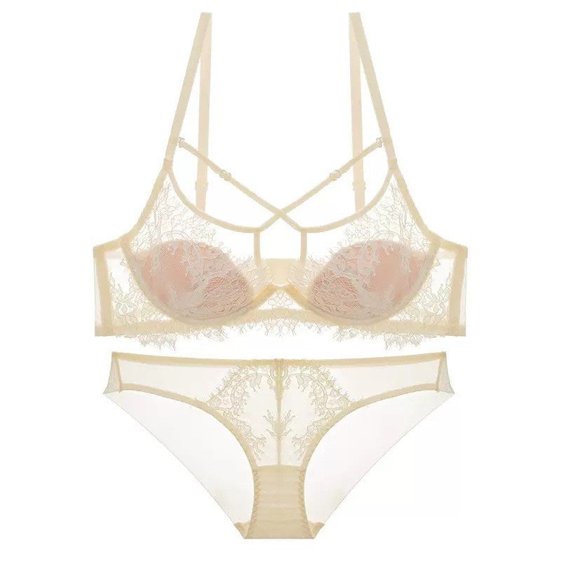 Sensual Cross-Strap Lace Bra