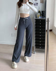 Throwback Still Series of Floor-Length Yoga Casual Sweatpants