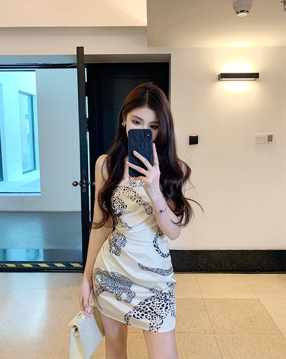 Satin Leopard Print Top