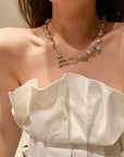 Faux Natural Stone Irregular Design Collarbone Necklace