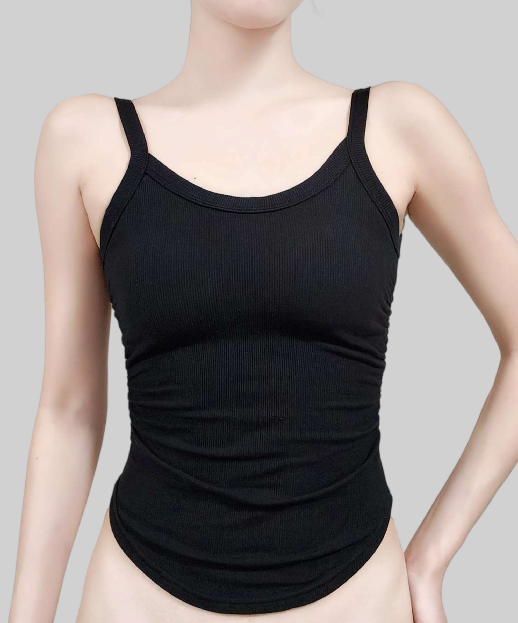 Thickened Fleece Padded Thermal Camisole with Waistband