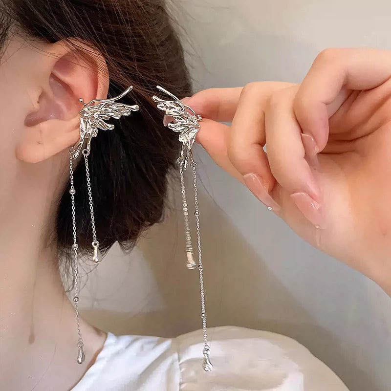 Butterfly Fringe Ear Cuff