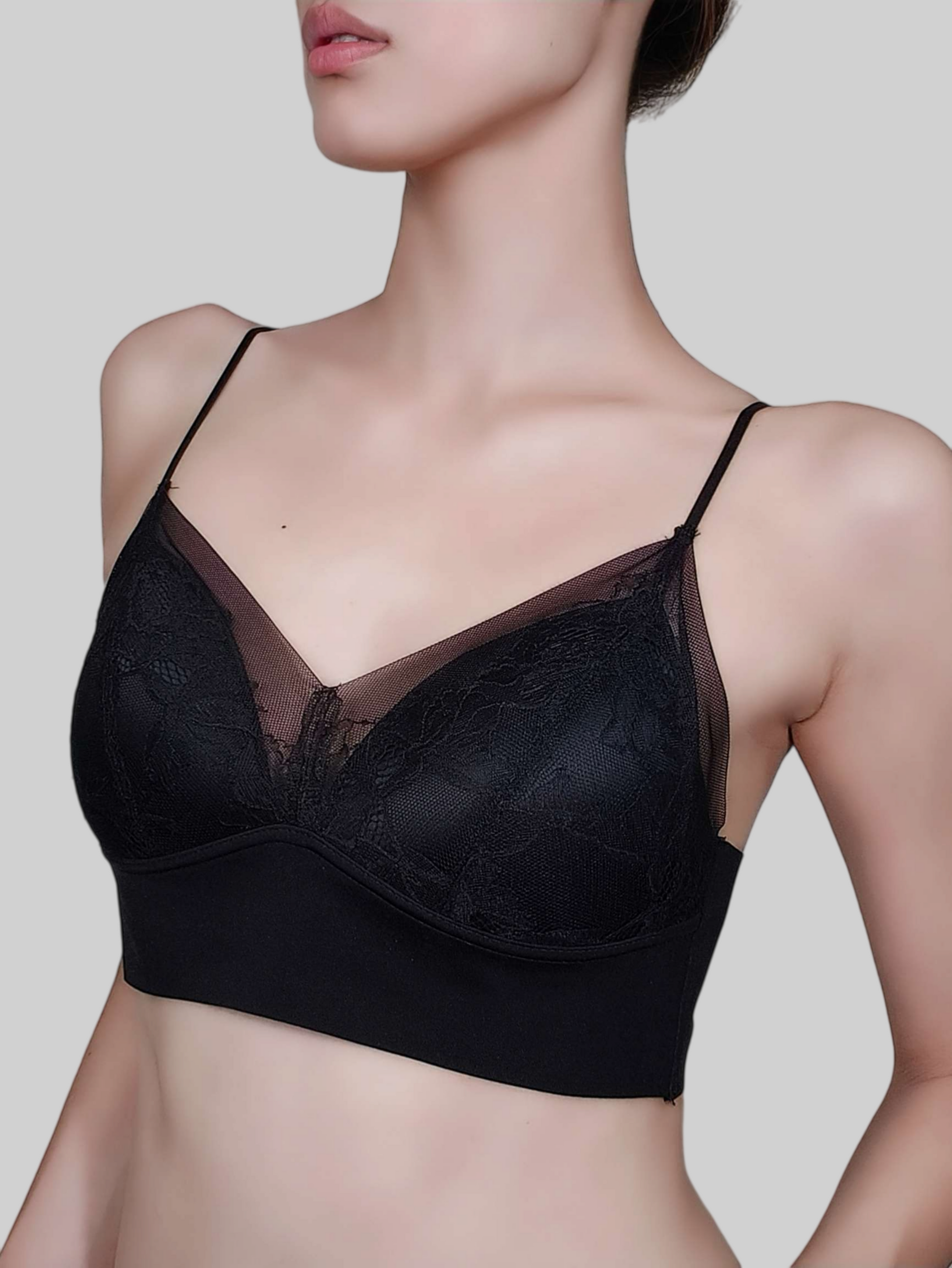 法式蕾丝乳胶棉文胸