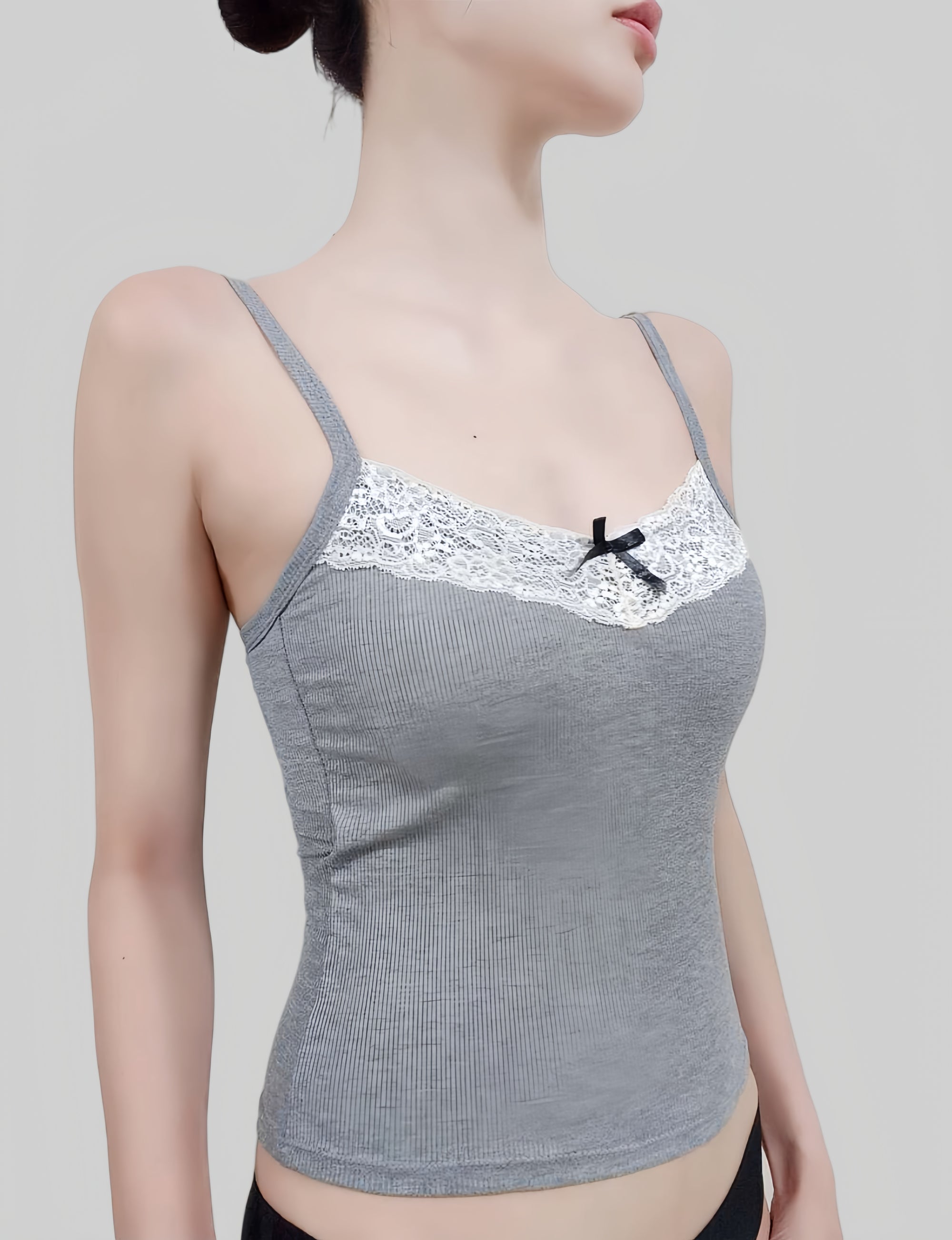 Lace Strap Camisole with Padded Bust for a Beautiful Chest