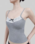 Lace Strap Camisole with Padded Bust for a Beautiful Chest