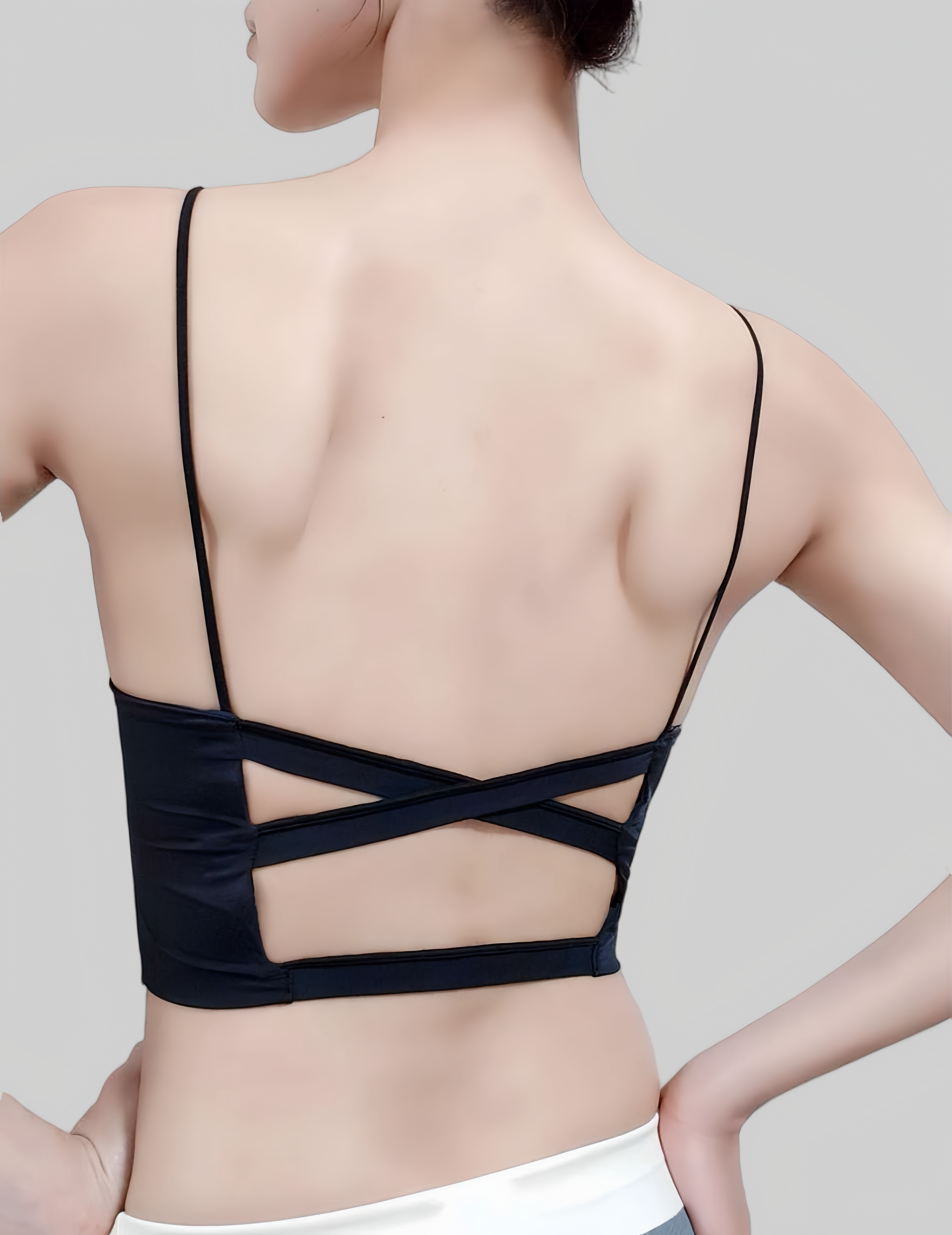 Built-In Padded Cross-Back Bra