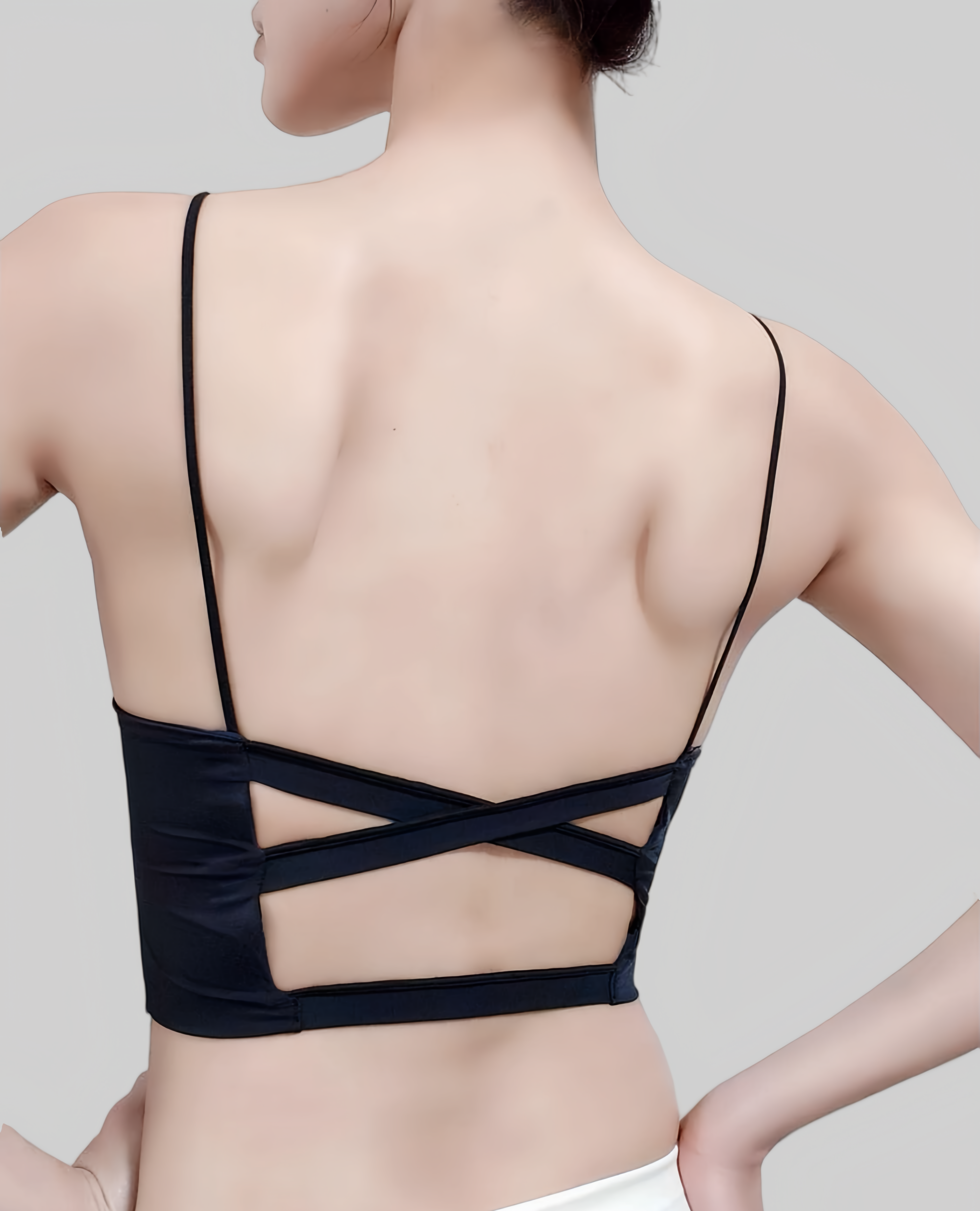 Built-In Padded Cross-Back Bra