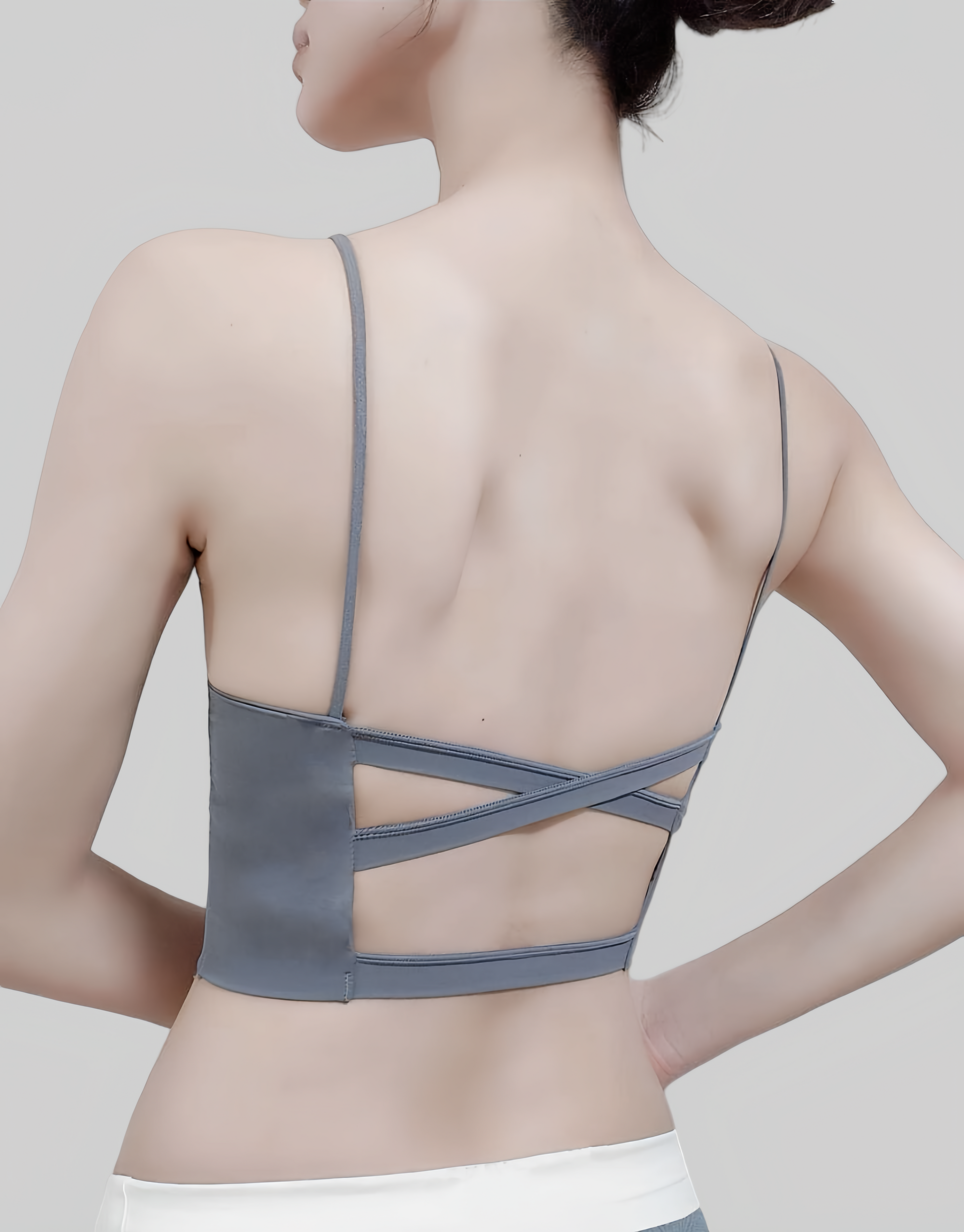 Built-In Padded Cross-Back Bra