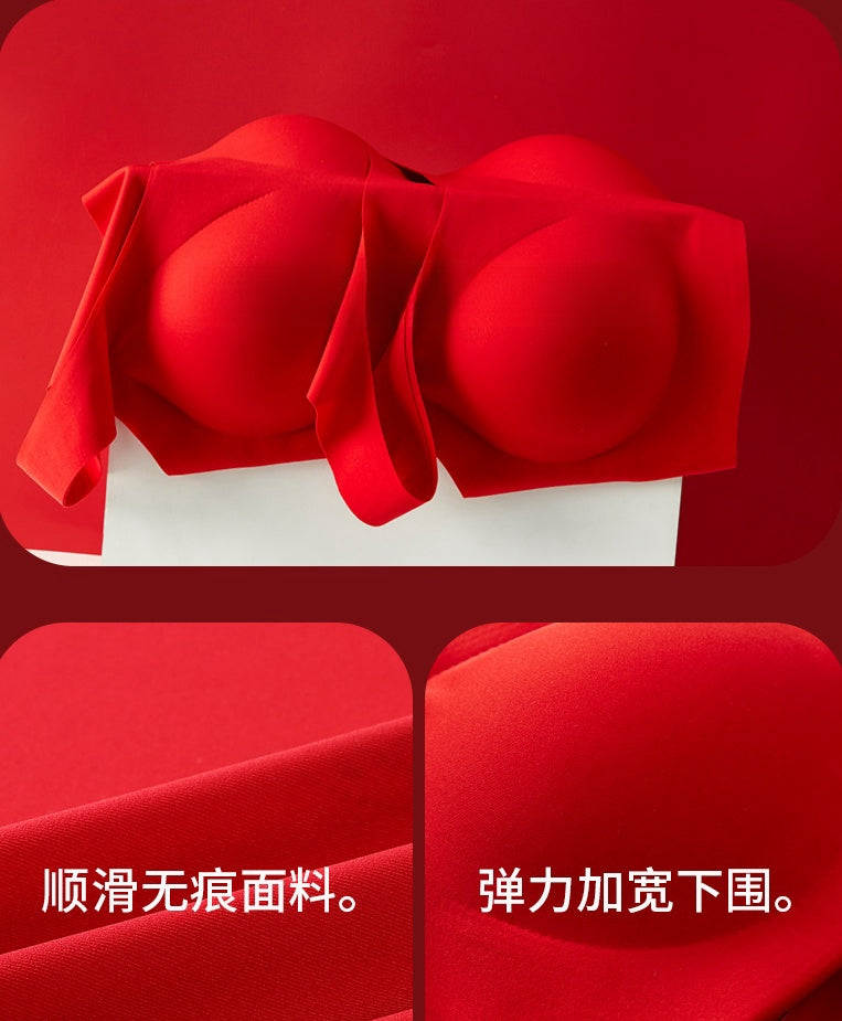 One-Piece Size-Free Red Lingerie