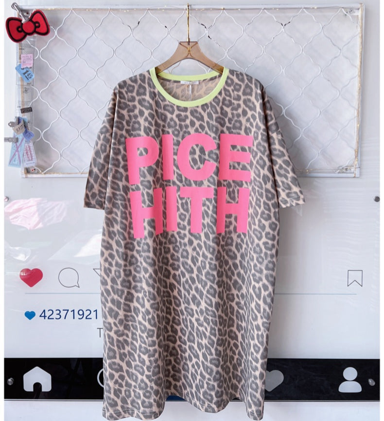 Cotton Leopard Letter Pajama