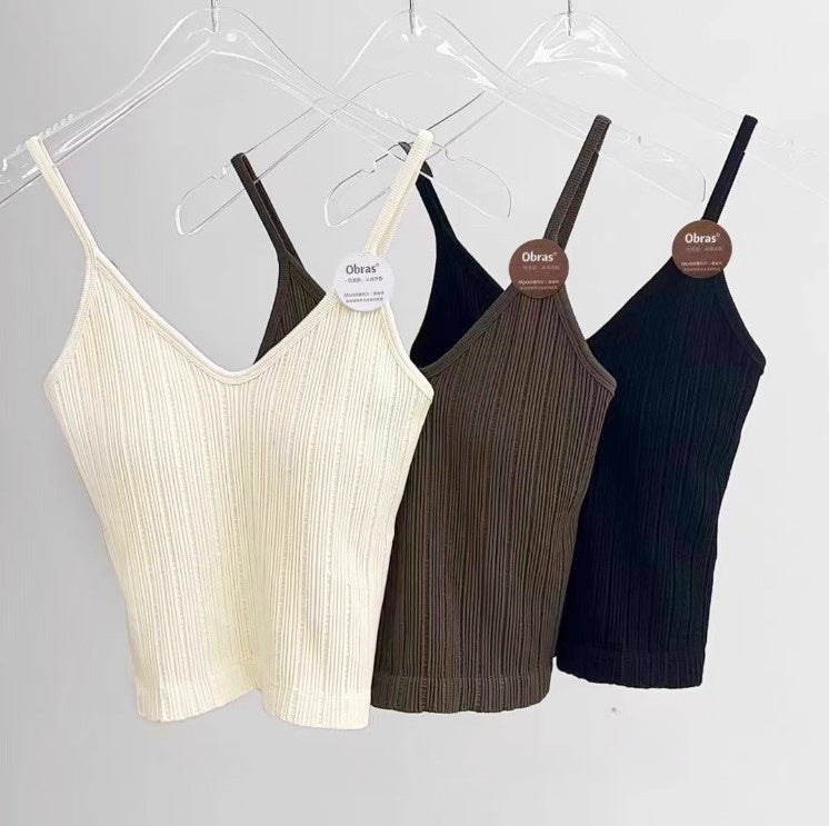 Textured High Elastic With Coaster Camisole