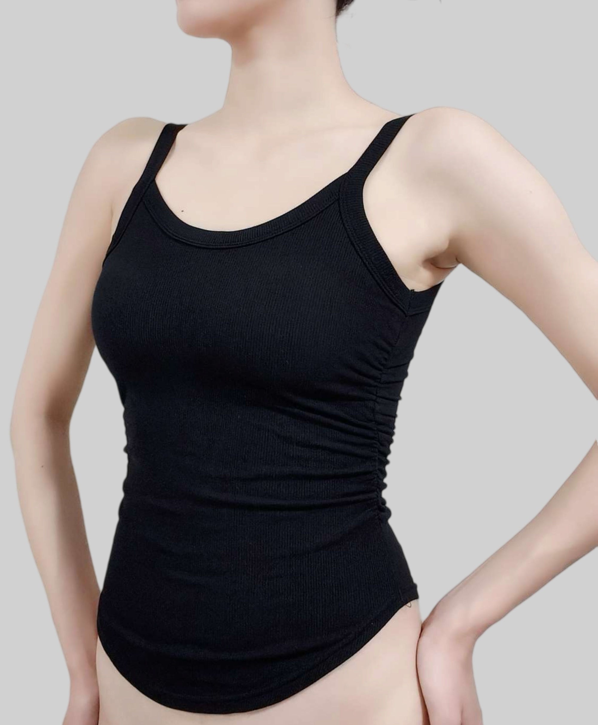 Thickened Fleece Padded Thermal Camisole with Waistband