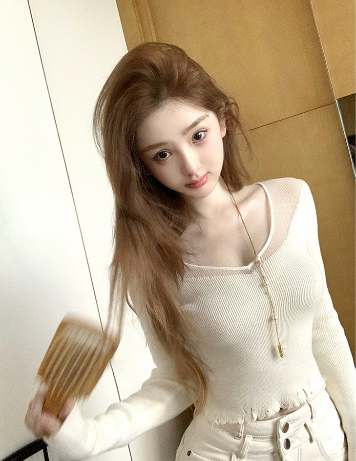 Wool Knit Layered Base Top