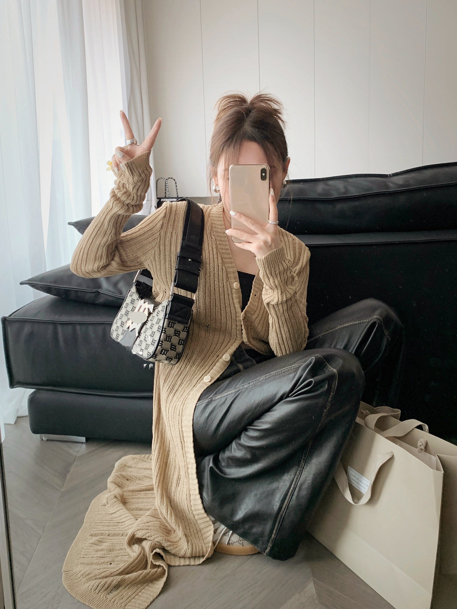 Lazy Casual Long Loose Knit Cardigan