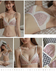 Vintage Sweet French-style Triangle Cup Wire-Free Bra