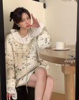 Lazy Senior Sleeve Hollowed Out Chanel Style Loose Sweater