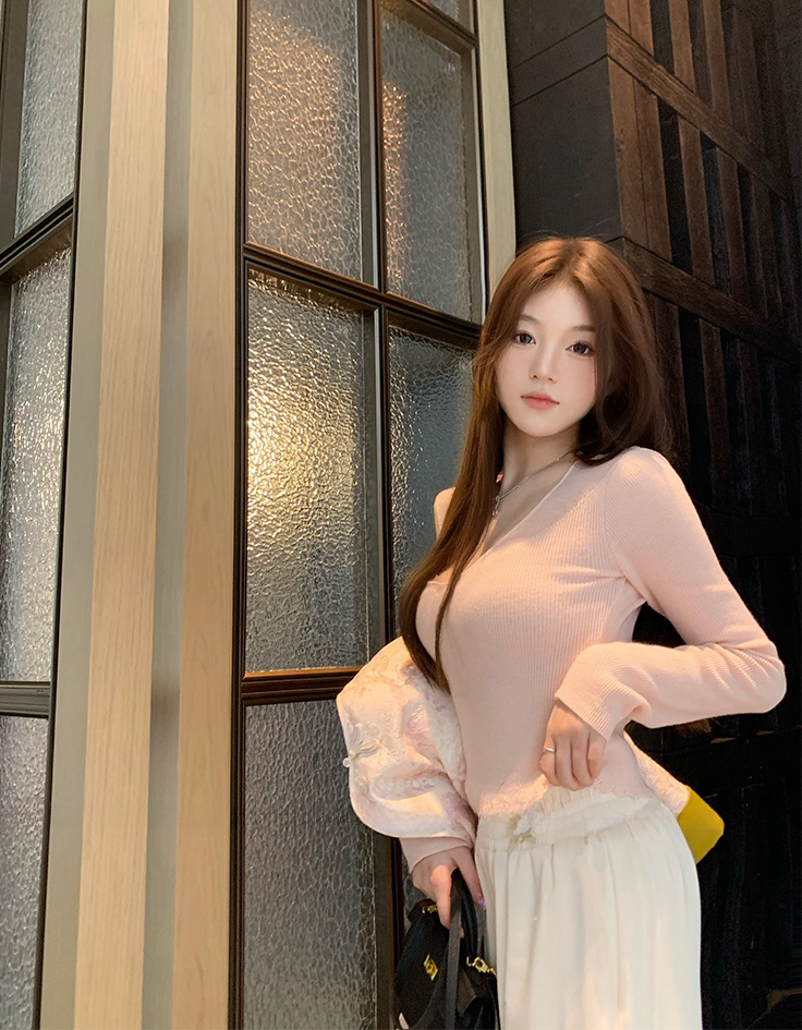 Wool Knit Layered Base Top
