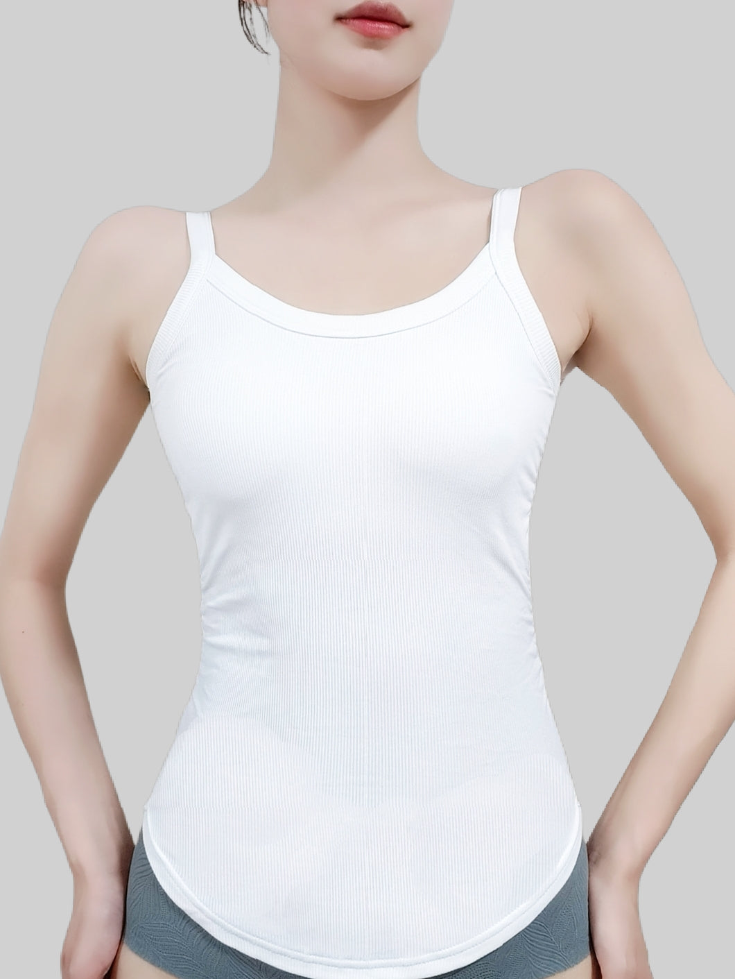 Thickened Fleece Padded Thermal Camisole with Waistband