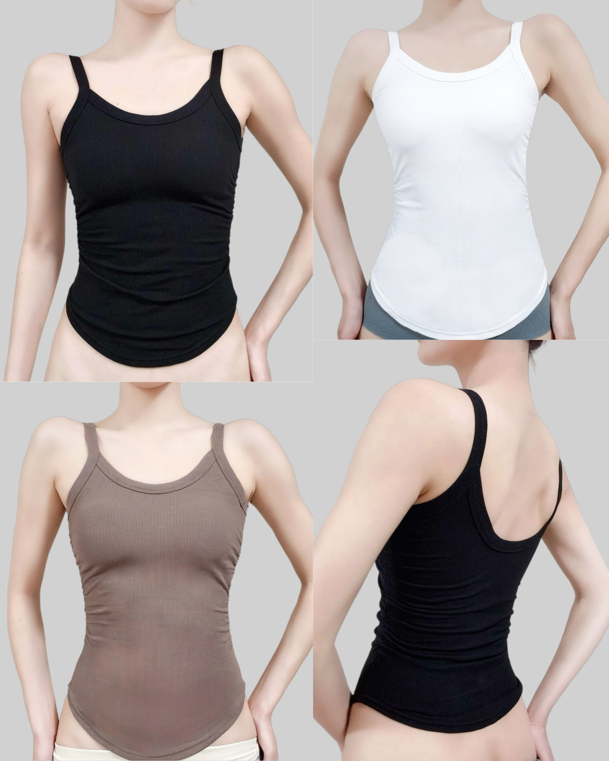 Thickened Fleece Padded Thermal Camisole with Waistband