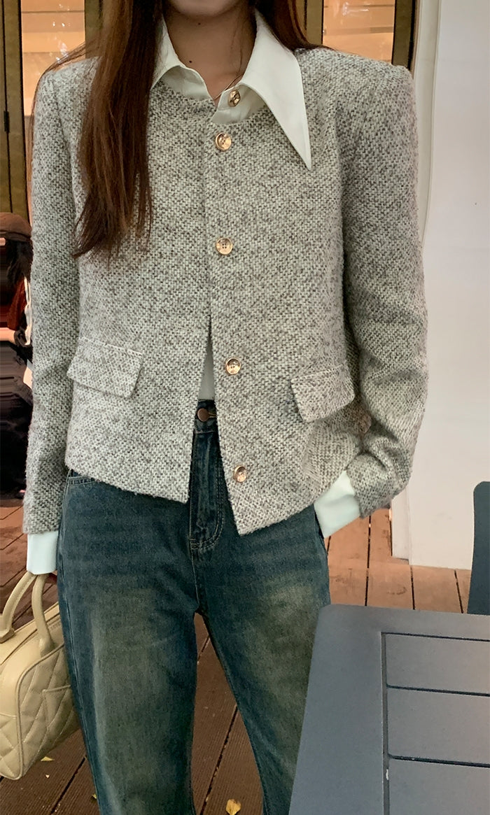 Wool Tweed Chic Short Jacket