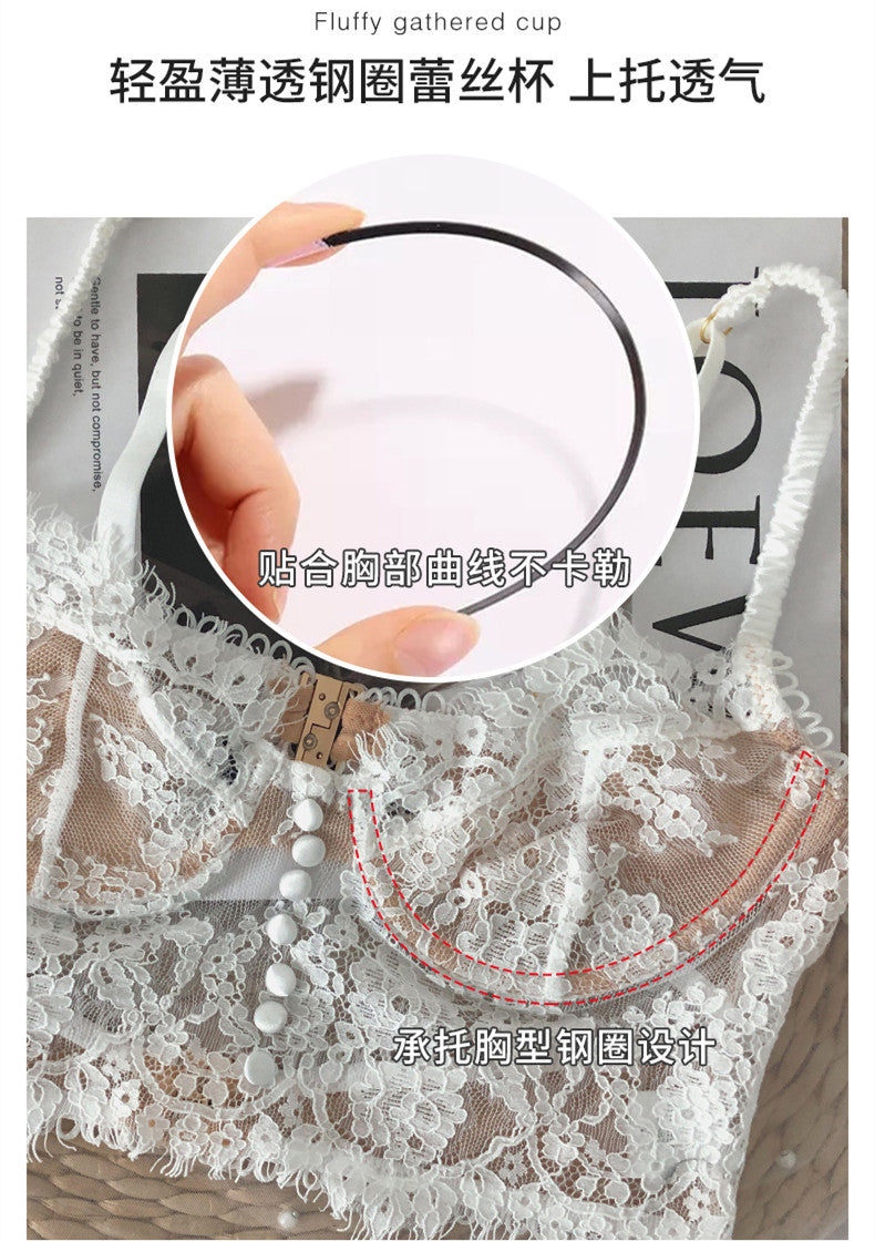Lace Semi-Sheer Camisole-style Lingerie