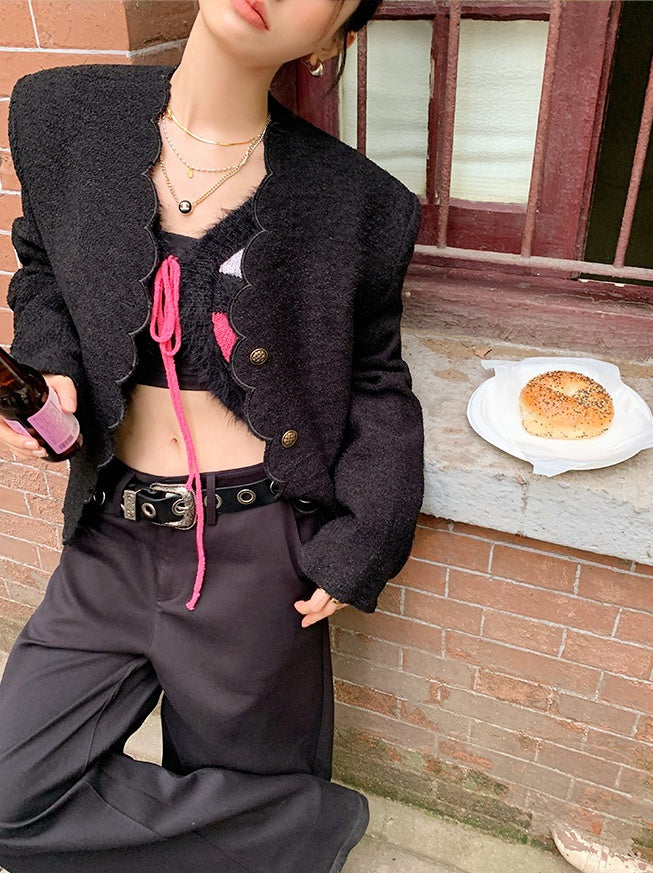 Vintage Wool Jacket With Chanel Sytle