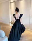 Fly-Sleeved Backless Dress